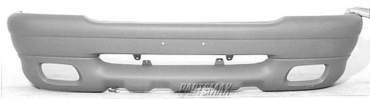 1000 | 1998-2001 MERCURY MOUNTAINEER Front bumper cover black - paint to match | FO1000426|XL2Z17757BA