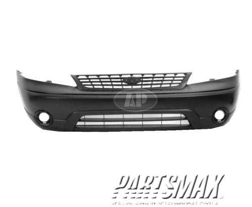 250 | 2002-2003 FORD WINDSTAR Front bumper cover BASE|LX; w/Fog Lamps; prime upper/textured black lower | FO1000494|2F2Z17D957NAA