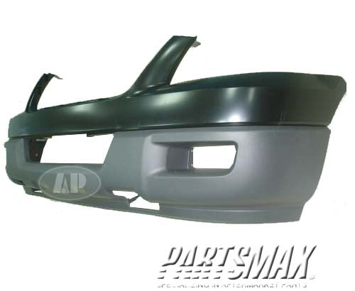 1000 | 2003-2003 FORD EXPEDITION Front bumper cover XLT; includes absorber; platinum; 3pc assy; CVR-PTD/ABS/VAL-TXT dark gray | FO1000523|2L1Z17D957KAA