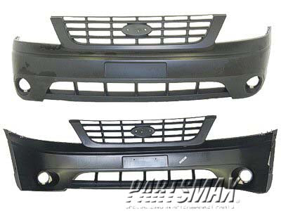 250 | 2004-2007 FORD FREESTAR Front bumper cover SES/Sport; prime | FO1000555|3F2Z17D957MAA