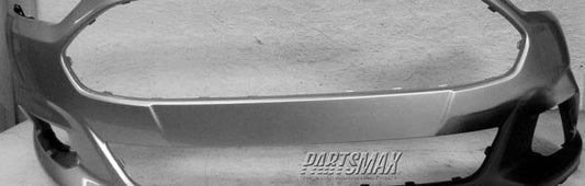 1000 | 2013-2016 FORD FUSION Front bumper cover w/Tow Hook; w/o Active Park Assist; Round Tow Hook Cover; prime | FO1000687|ES7Z17757DAPTM