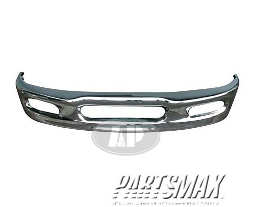 1002 | 1997-1998 FORD F-150 Front bumper face bar w/fog lamp cutout; bright | FO1002338|F85Z17757BA