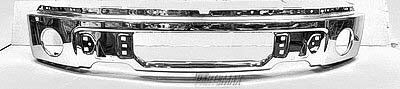 260 | 2009-2014 FORD F-150 Front bumper face bar w/Fog Lamps; w/o Harley Davidson Model; Chrome | FO1002411|9L3Z17757B