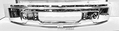 1002 | 2009-2014 FORD F-150 Front bumper face bar w/o Fog Lamps; Chrome | FO1002412|9L3Z17757A