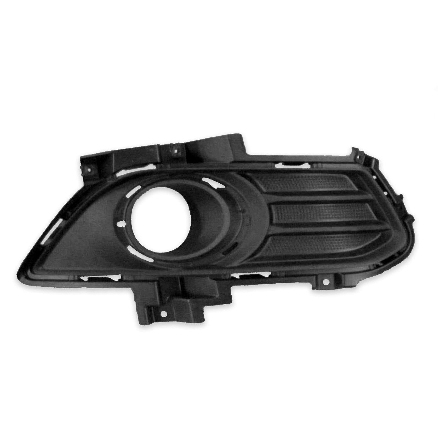 1039 | 2013-2016 FORD FUSION RT Front bumper insert ENERGI; Fog Lamp Opening Cover; w/Fog Lamps; Textured Black; w/Chrome Bezel | FO1039132|DS7Z17B814BB