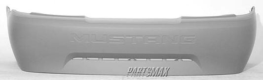 2430 | 1999-2004 FORD MUSTANG Rear bumper cover w/3.8L V6 engine; base model; prime | FO1100284|XR3Z17K835AA
