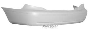 1100 | 2004-2007 FORD TAURUS Rear bumper cover 4dr sedan; SE/SEL/SES/high trim; prime | FO1100355|4F1Z17K835CA