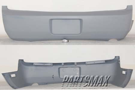 2430 | 2005-2009 FORD MUSTANG Rear bumper cover base model; prime | FO1100387|5R3Z17K835AAA