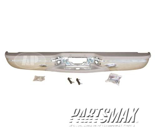 1103 | 1997-2000 FORD EXPEDITION Rear bumper assembly includes pads/brackets/hardware/lic. lamp; bright w/tan pads | FO1101124|FO1101124