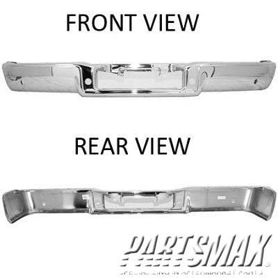 1102 | 2005-2005 FORD F-150 Rear bumper face bar Styleside; w/park sensor; bright | FO1102348|4L3Z17906BA