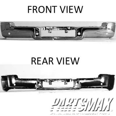 1102 | 2004-2008 FORD F-150 Rear bumper face bar new design; Flareside; w/park sensor; bright | FO1102352|4L3Z17906NA