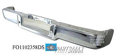 1102 | 2006-2008 LINCOLN MARK LT Rear bumper face bar w/o Rear Object Sensors; Chrome | FO1102358|8L3Z17906B