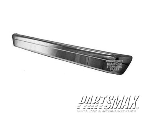 1102 | 2005-2014 FORD E-150 Rear bumper face bar bright; XLT; w/o step type; w/o Rear Object Sensors | FO1102362|7C2Z17906F