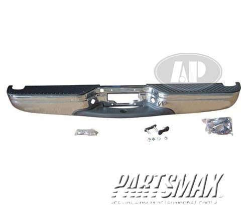 1103 | 1997-2003 FORD F-150 Rear bumper assembly Styleside; bright; includes step pad & brackets | FO1103101|XL3Z17906BB-PFM