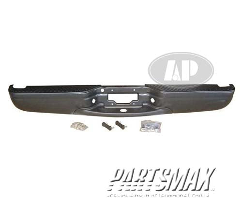 1103 | 2004-2004 FORD F-150 HERITAGE Rear bumper assembly Styleside; black; includes step pad & brackets; except Super Crew; Heritage | FO1103102|YL3Z17906CAB-PFM
