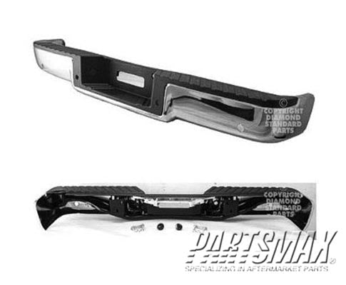 1103 | 2004-2005 FORD F-150 Rear bumper assembly Styleside; w/Rear Object Sensors; To 8-8-05; Chrome; see notes | FO1103127|4L3Z17906BA-PFM