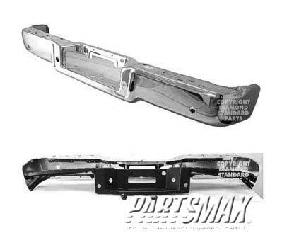 1103 | 2006-2008 FORD F-150 Rear bumper assembly STYLESIDE; w/Rear Object Sensors; w/Towing Pkg; Chrome; see notes | FO1103138|8L3Z17906C-PFM