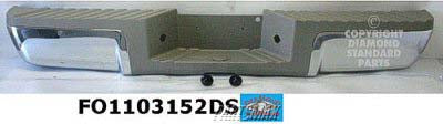 1103 | 2008-2012 FORD F-350 SUPER DUTY Rear bumper assembly w/Pueblo Gold Pad; w/o Rear Object Sensors; w/L/Lamps; Chrome; see notes | FO1103152|9C3Z17906B-PFM