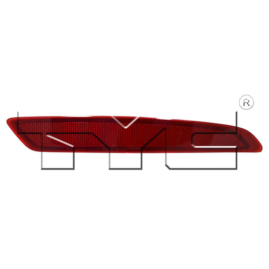 1185 | 2014-2019 FORD FIESTA RT Rear bumper reflector Sedan | FO1185108|BS7Z13A565A