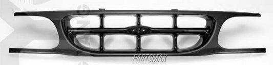 1200 | 1998-1998 FORD EXPLORER Grille assy Sport/Expedition; gloss black; paint to match; center section only | FO1200315|F87Z8200PAG