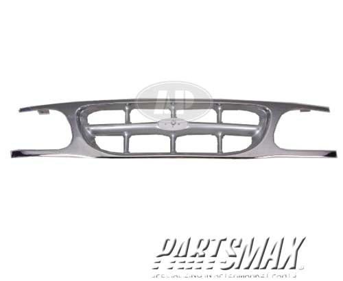 1200 | 1995-2001 FORD EXPLORER Grille assy XL|XLT|EDDIE BAUER; Chrome/Black; w/o Extensions; PTM | FO1200316|F87Z8200NAD