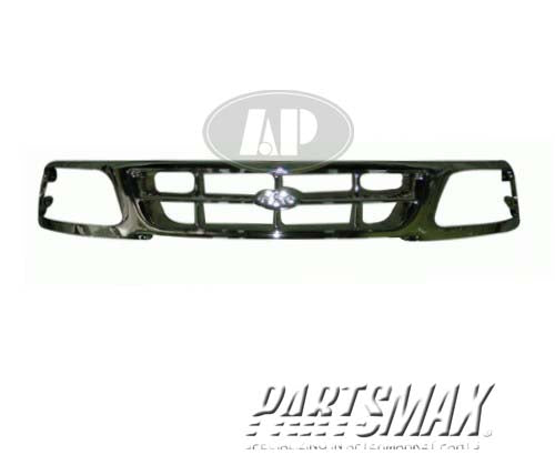 1200 | 1997-1998 FORD F-150 Grille assy w/bright trim | FO1200320|F85Z8200BAA