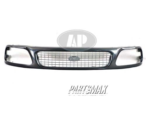 1200 | 1997-1998 FORD EXPEDITION Grille assy XLT; bright & black | FO1200330|F85Z8200EAA