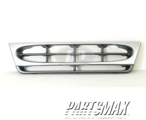 1200 | 1997-2002 FORD E-150 ECONOLINE CLUB WAGON Grille assy argent & bright | FO1200337|F8UZ8200AAA