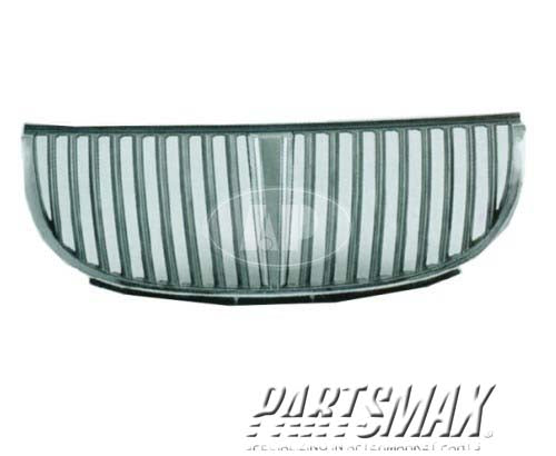 860 | 1998-2002 LINCOLN TOWN CAR Grille assy Exc STS; Chrome/Black | FO1200349|XW1Z8200AA