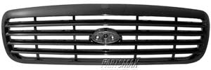 1200 | 1999-2000 FORD CROWN VICTORIA Grille assy w/Police package; matte black | FO1200379|XW7Z8200AAA