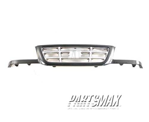 1200 | 2001-2003 FORD RANGER Grille assy w/bright bars; black - paint to match | FO1200394|3L5Z8200CA