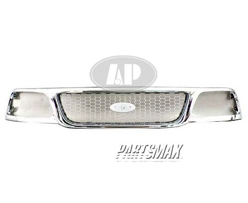 1200 | 2004-2004 FORD F-150 HERITAGE Grille assy w/o STX Edition; Honeycomb Style; Chrome | FO1200404|3L3Z8200BB