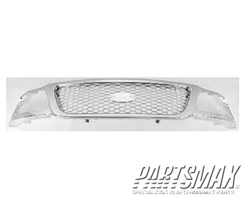 1200 | 2004-2004 FORD F-150 HERITAGE Grille assy honeycomb; all chrome; Heritage | FO1200407|FO1200407