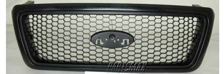 860 | 2004-2008 FORD F-150 Grille assy except Heritage; XLT; honeycomb design; black - paint to match | FO1200415|4L3Z8200CAPTM