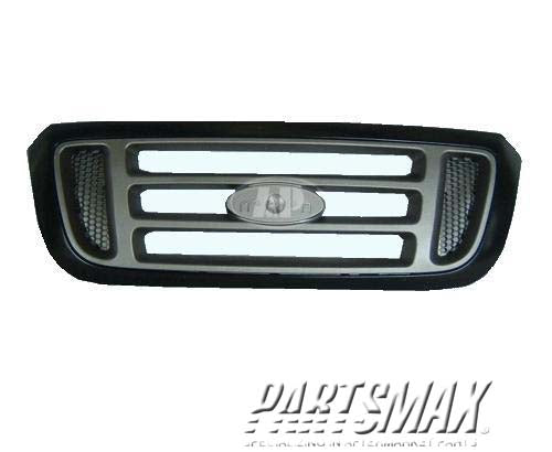 1200 | 2004-2005 FORD RANGER Grille assy black; argent bar type | FO1200454|4L5Z8200GAK