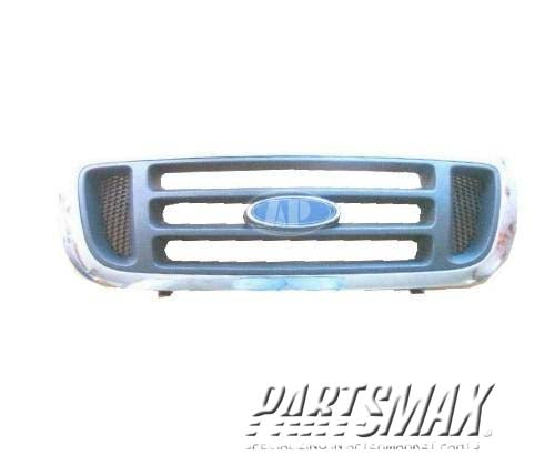 1200 | 2004-2005 FORD RANGER Grille assy Black Bars; Chrome | FO1200455|4L5Z8200FAA