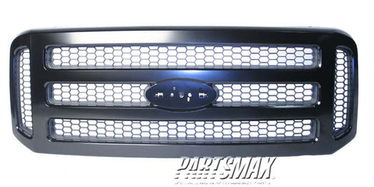 1200 | 2005-2005 FORD F-250 SUPER DUTY Grille assy black; XLT w/code UD; lariat model w/o bright | FO1200457|6C3Z8200CY