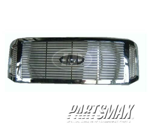 1200 | 2006-2007 FORD F-350 SUPER DUTY Grille assy w/bright; w/billet | FO1200459|6C3Z8200AAA