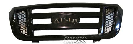 1200 | 2006-2011 FORD RANGER Grille assy black; code UA; prime | FO1200481|6L5Z8200BAD