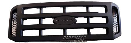 1200 | 2006-2007 FORD F-350 SUPER DUTY Grille assy XL model; w/o bright package | FO1200482|6C3Z8200AC