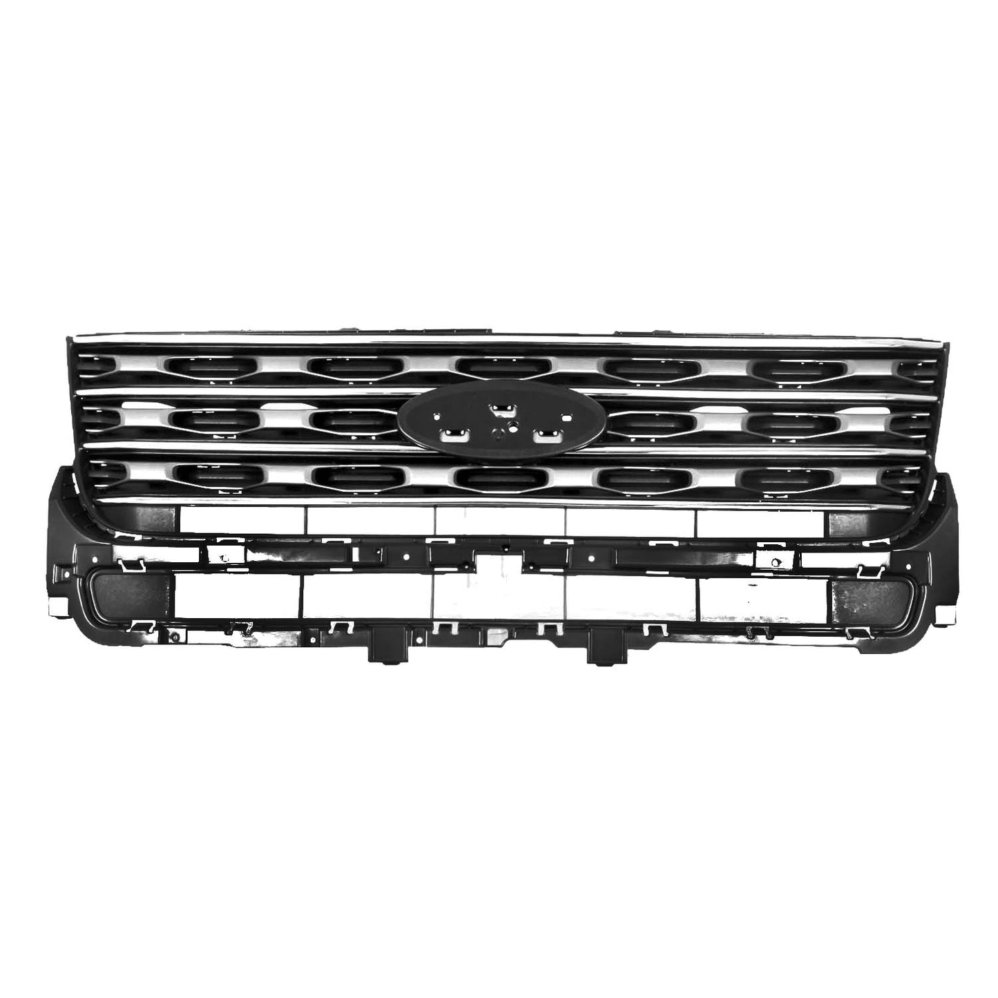 860 | 2016-2017 FORD EXPLORER Grille assy XLT; w/o Appearance Pkg; Foundry Grey | FO1200578|FB5Z8200AC