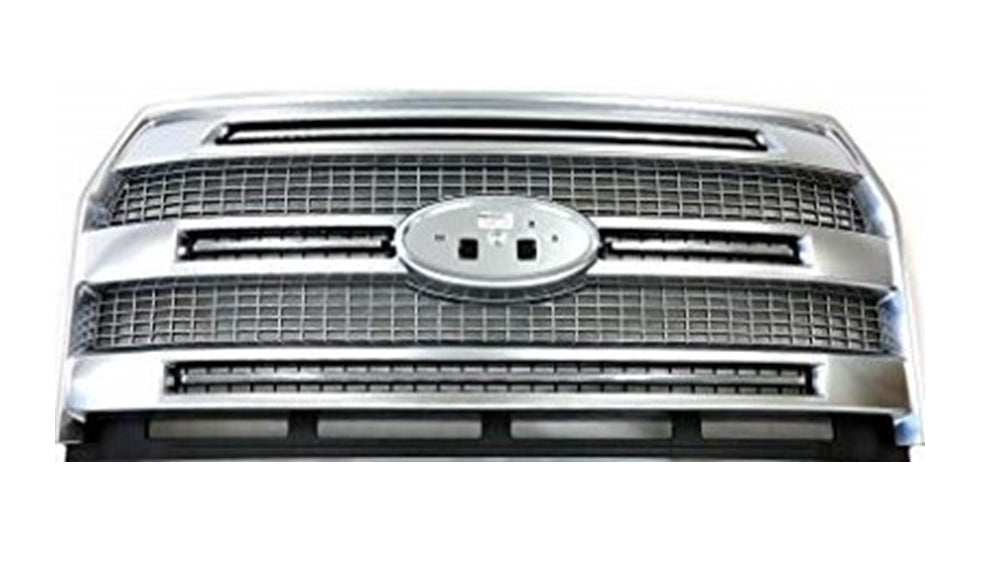 860 | 2015-2017 FORD F-150 Grille assy CREW CAB|EXTENDED CAB; w/o Front View Camera; Luxurious Chrome | FO1200611|FL3Z8200MA