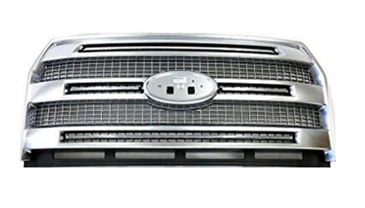 860 | 2015-2017 FORD F-150 Grille assy CREW CAB|EXTENDED CAB; w/o Front View Camera; Luxurious Chrome | FO1200611|FL3Z8200MA