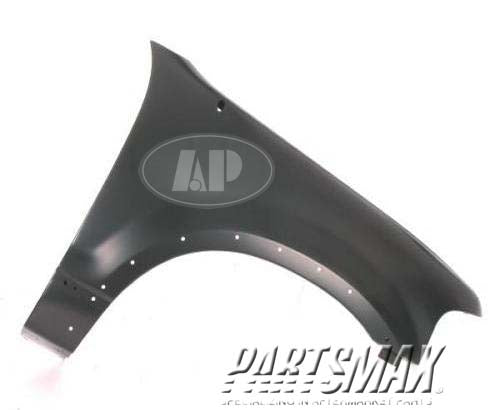 1241 | 2002-2005 FORD EXPLORER RT Front fender assy aluminum; except sport; w/wheel opening molding; w/o side repeater lamps | FO1241221|FO1241221