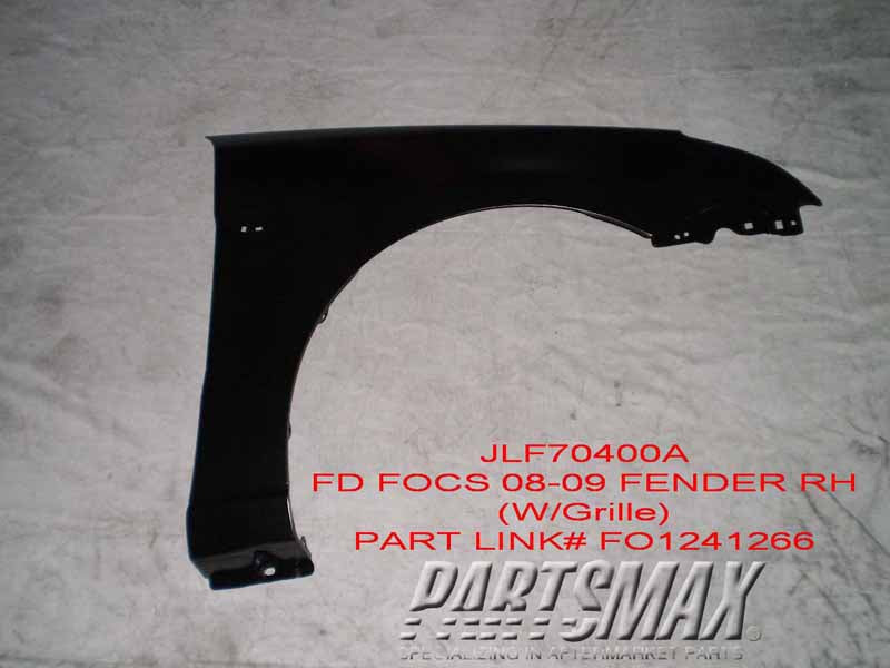 1241 | 2008-2009 FORD FOCUS RT Front fender assy w/grille | FO1241266|8S4Z16005B