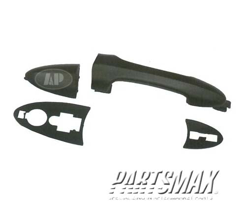 1310 | 2000-2007 FORD FOCUS LT Rear door handle outer except SVT; black; includes bezel & pad | FO1310125|YS4Z5422404AAA-PFM