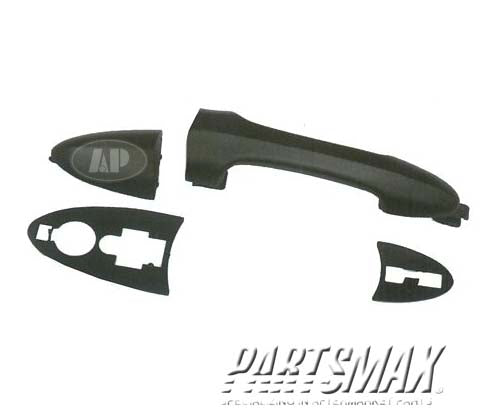 1310 | 2000-2007 FORD FOCUS RT Rear door handle outer except SVT; black; includes bezel & pad | FO1310125|YS4Z5422404AAA-PFM