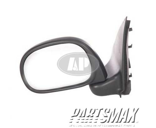 1700 | 1997-2002 FORD F-150 LT Mirror outside rear view manual; rectangular style; black; paint to match; to 2/11/02 | FO1320132|F65Z17683AA