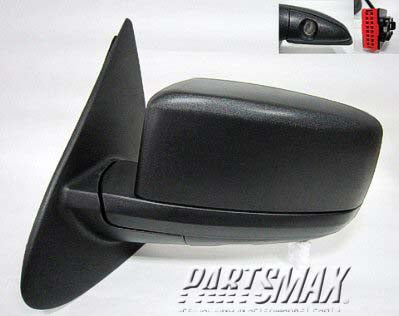 1320 | 2004-2006 FORD EXPEDITION LT Mirror outside rear view heated power remote; w/o signal lamp; w/puddle lamp; black | FO1320249|5L1Z17683AAA