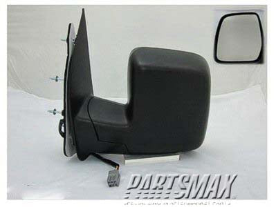 1320 | 2007-2008 FORD E-150 LT Mirror outside rear view Power w/o Puddle Lamp | FO1320288|7C2Z17683AA